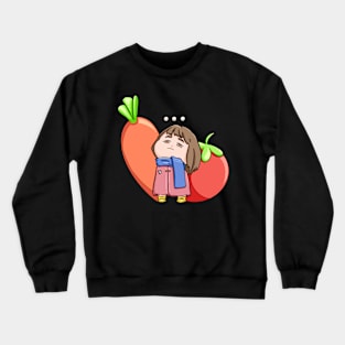 Little girl with bunny by Thilapete Crewneck Sweatshirt